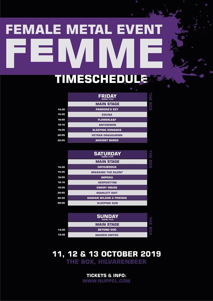 Tijdschema FemME bekend.