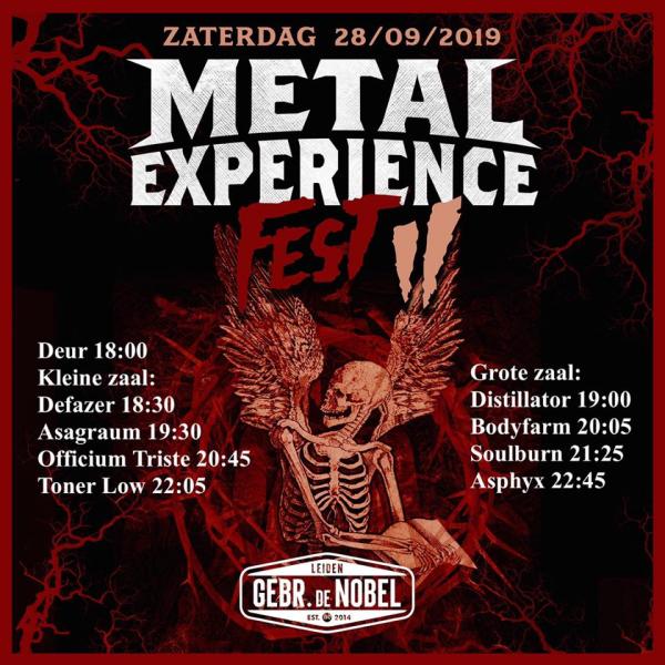 Speeltijden Metal-Experience Fest bekend