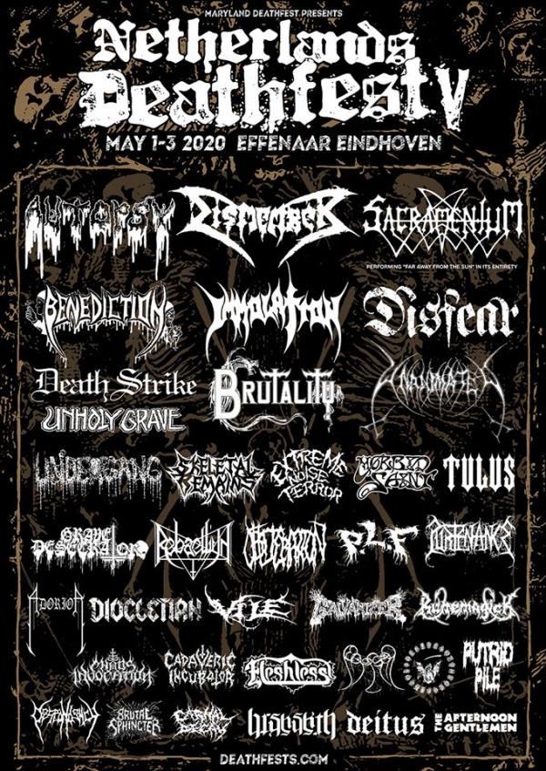 Line-up Netherlands Deathfest compleet