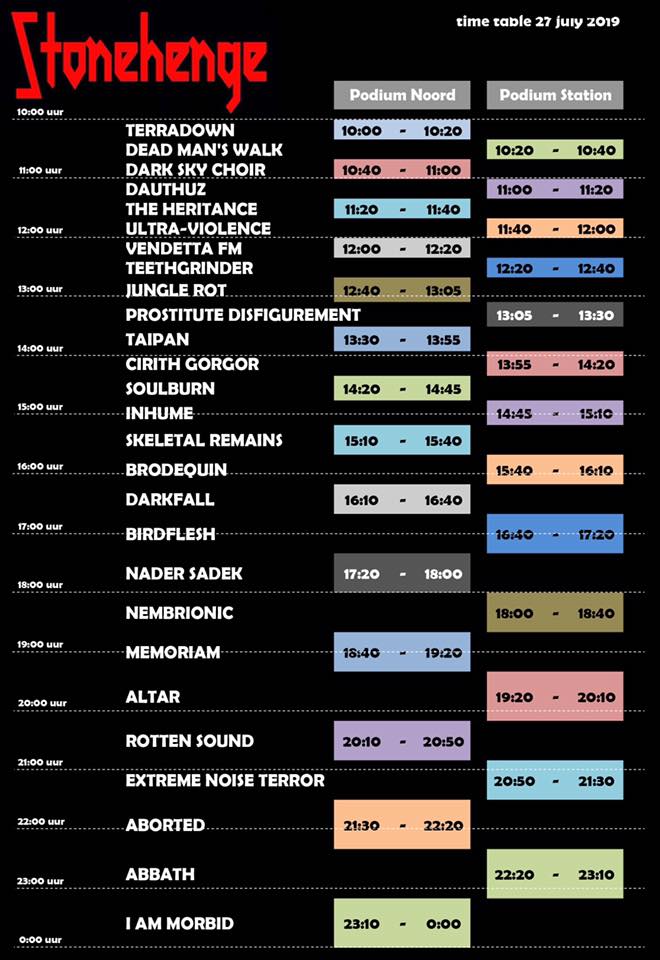 Tijdschema Stonehenge online