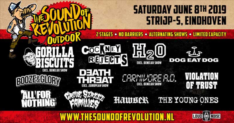 Line-up The Sound Of Revolution Outdoor compleet