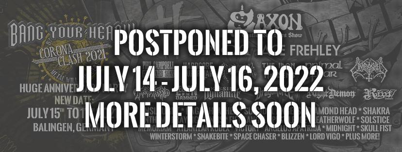 Bang Your Head festival weer uitgesteld