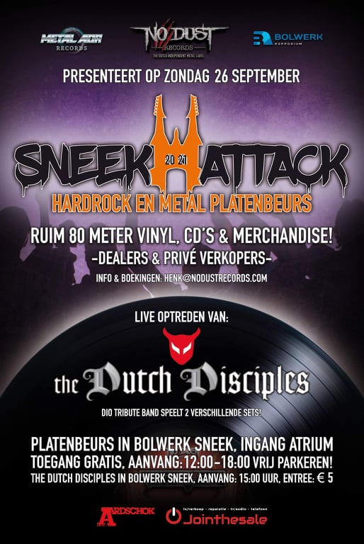 Platenbeurs in Sneek met optreden van Dio-coverband