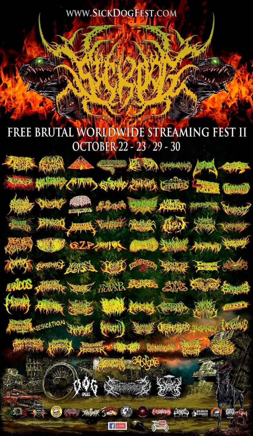 Twee weekenden extreme metal via livestream Sick Dog Fest