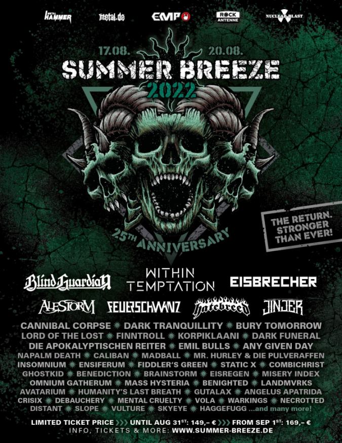 Eerste namen voor Summer Breeze 2022