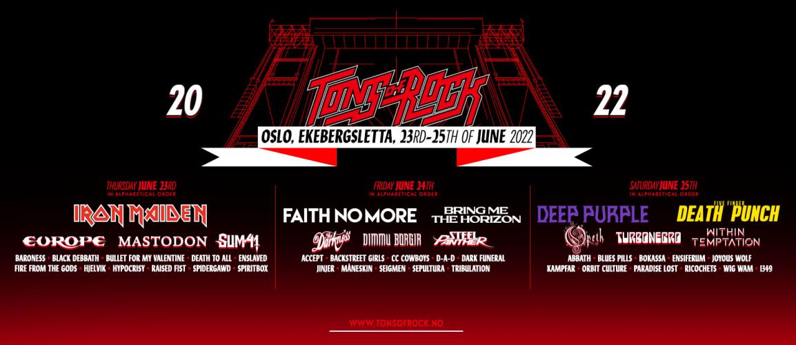 Tons Of Rock maakt line-up voor 2022 bekend