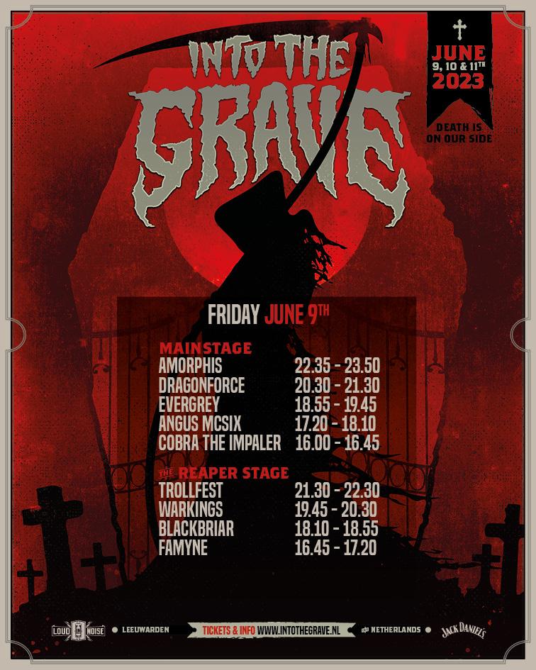 Tijdschema Into The Grave bekend