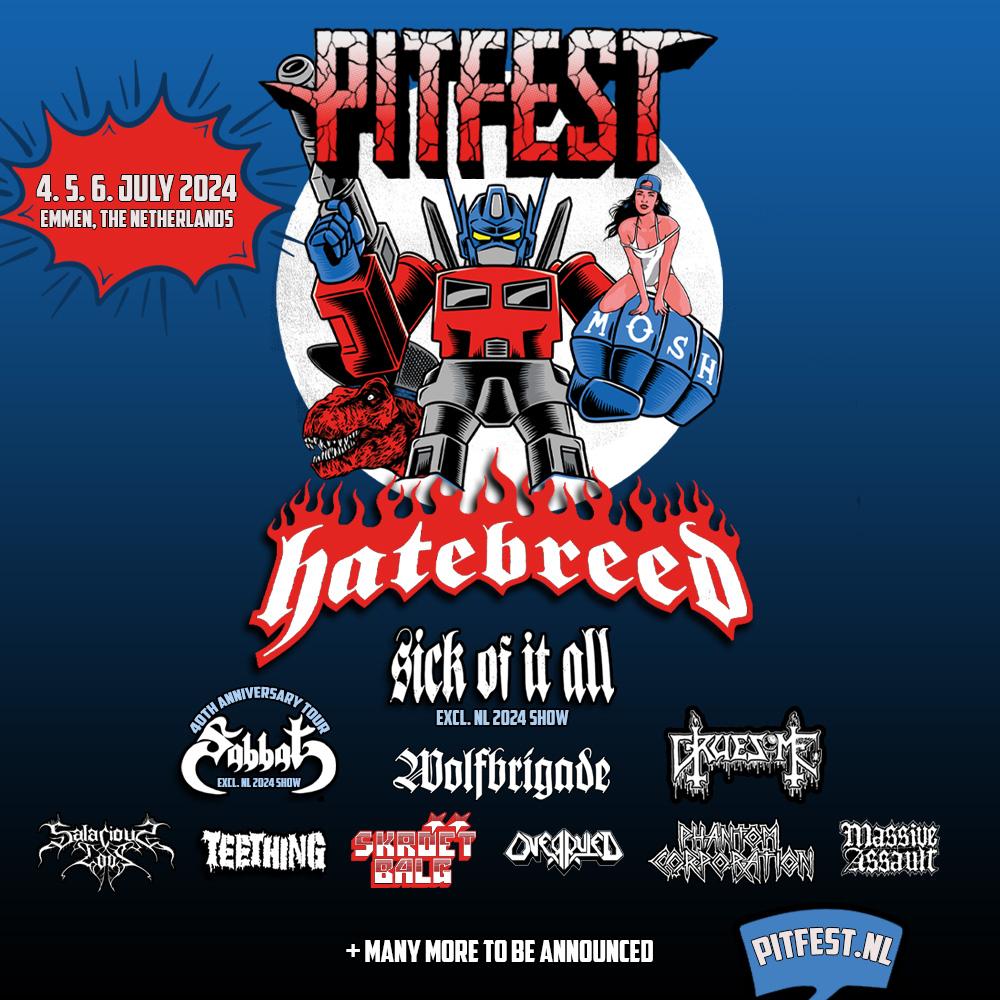 Hatebreed komt naar Pitfest