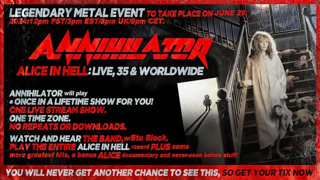 Annihilator speelt debuut integraal op betaalde livestream