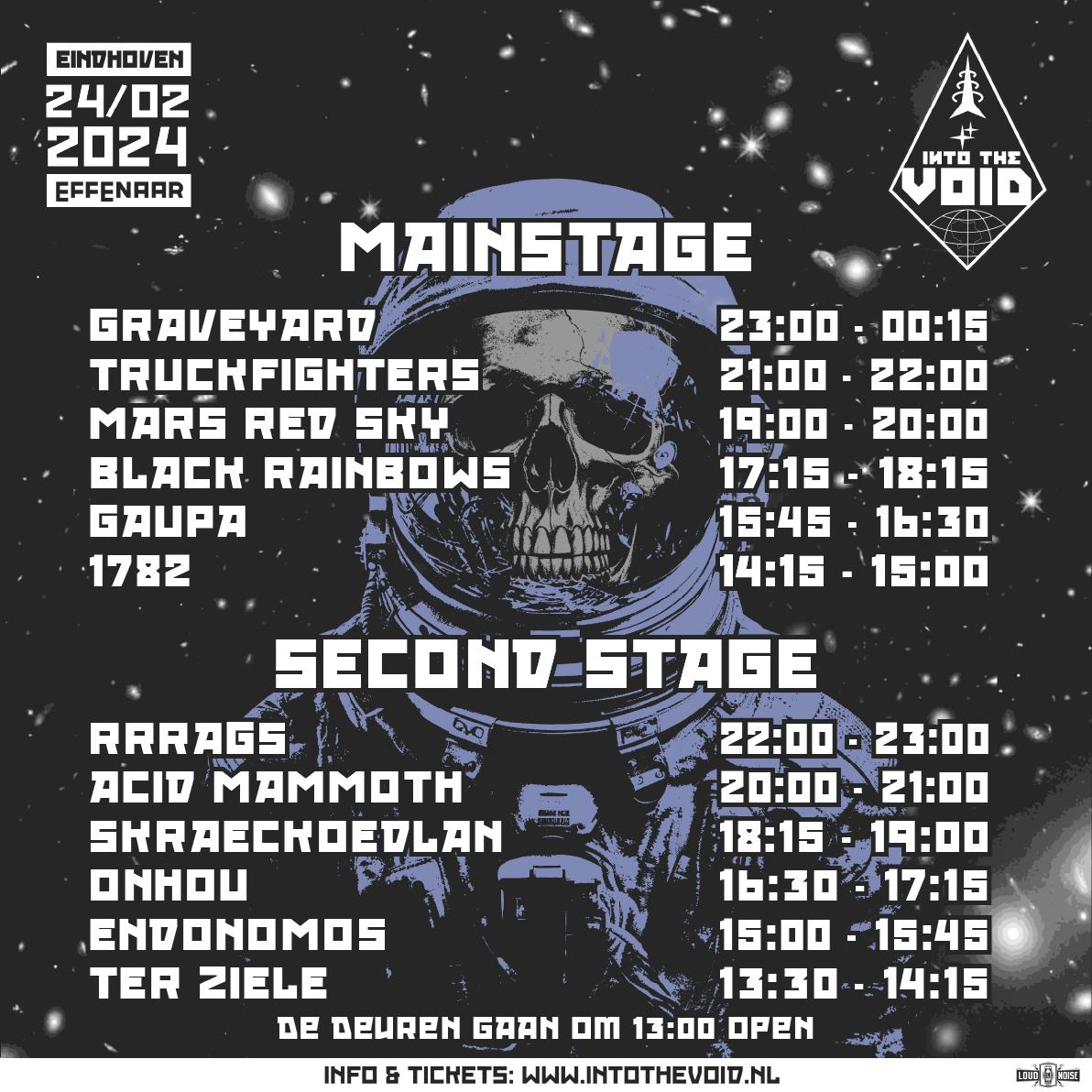 Tijdschema van Into The Void bekend