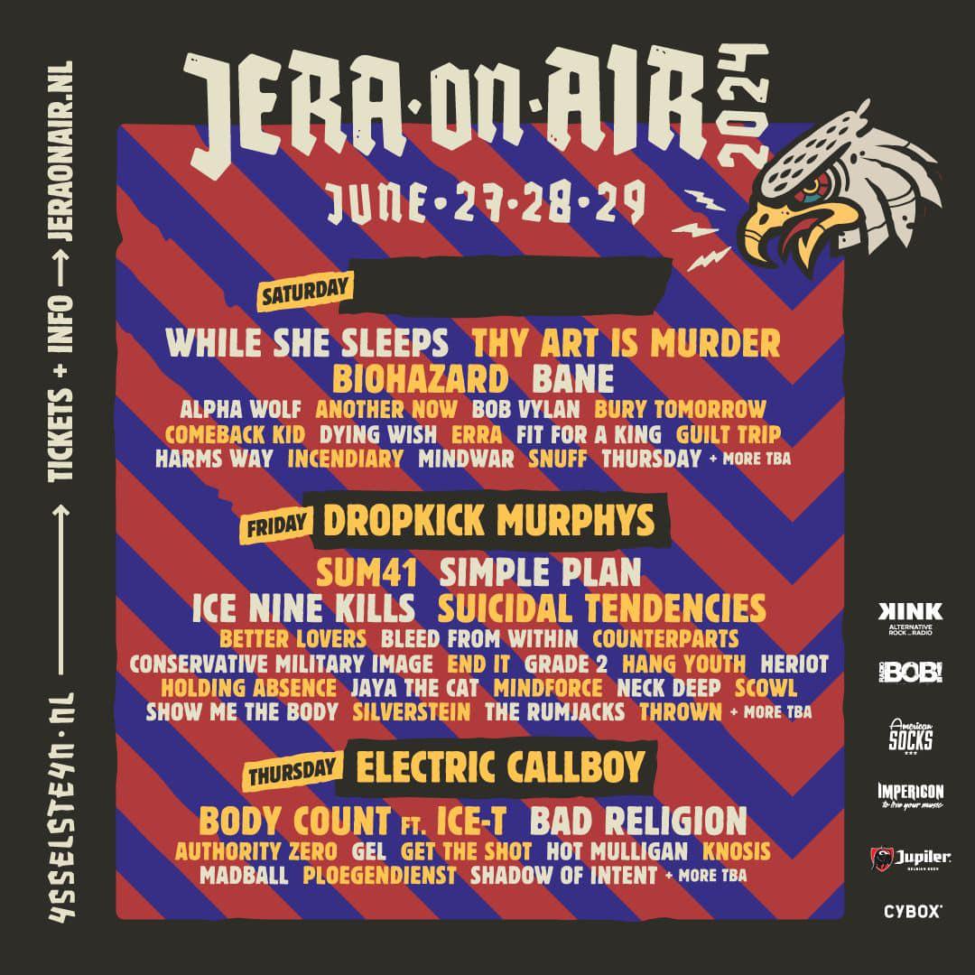 Jera On Air voegt onder meer Body Count en Suicidal Tendencies toe