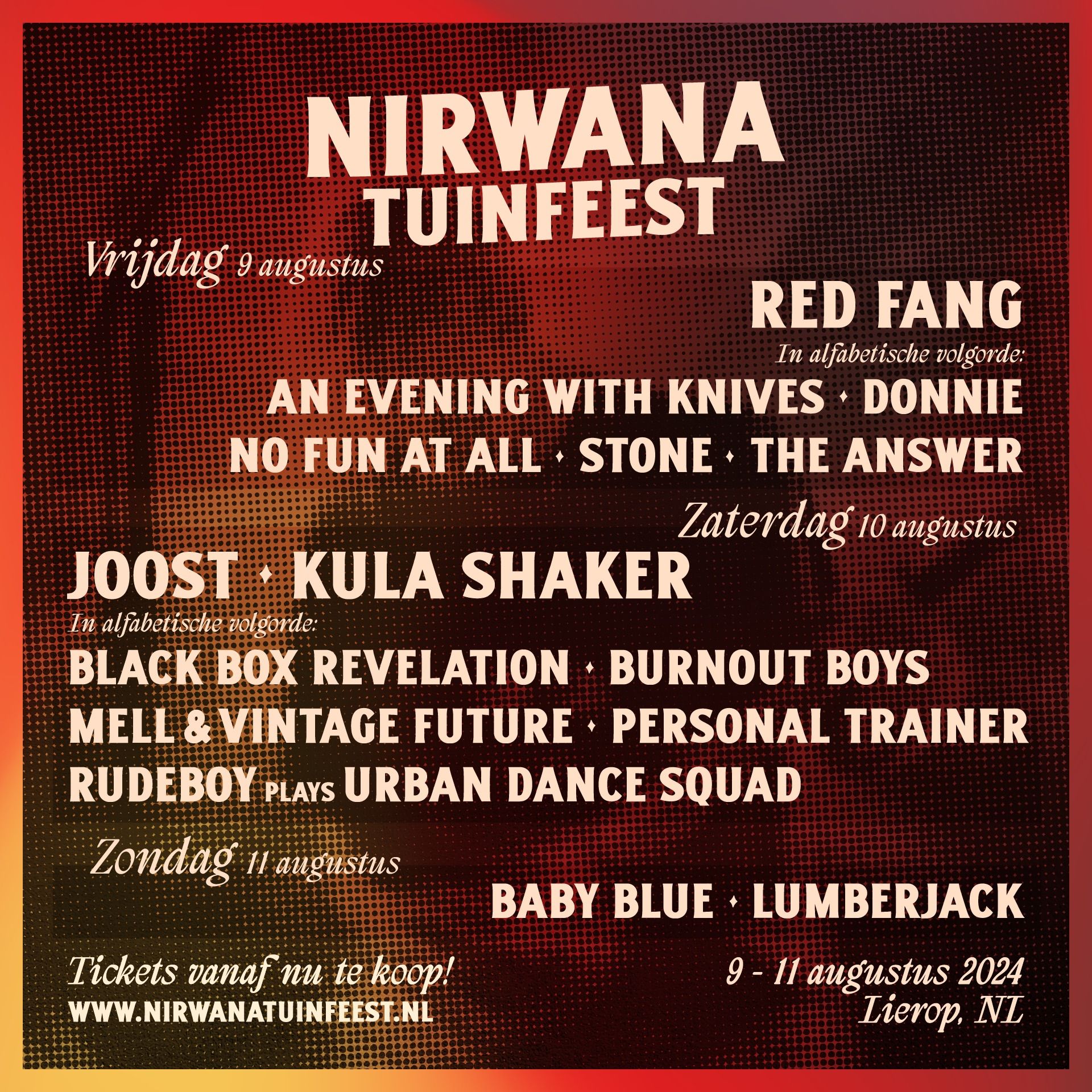 Red Fang, The Answer en meer voor Nirwana Tuinfeest