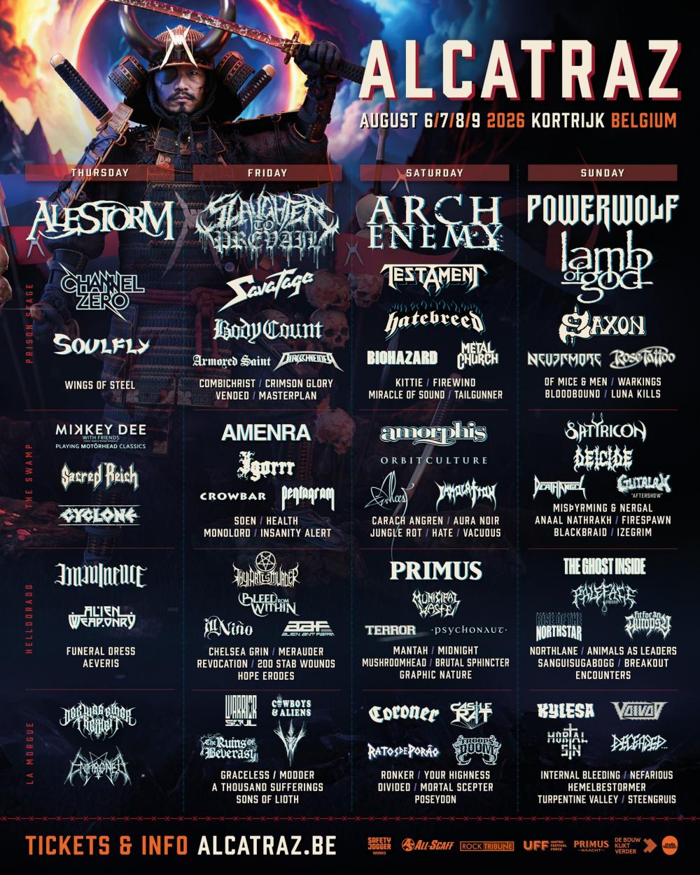 Line-up Alcatraz bijna compleet