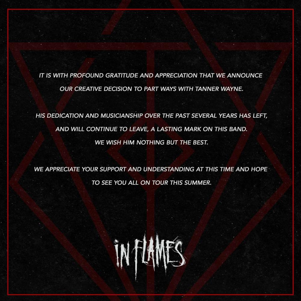 In Flames neemt afscheid van drummer