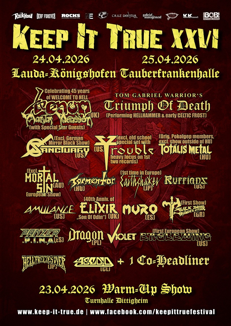 Bijzondere Venom-tribute op Keep It True-festival