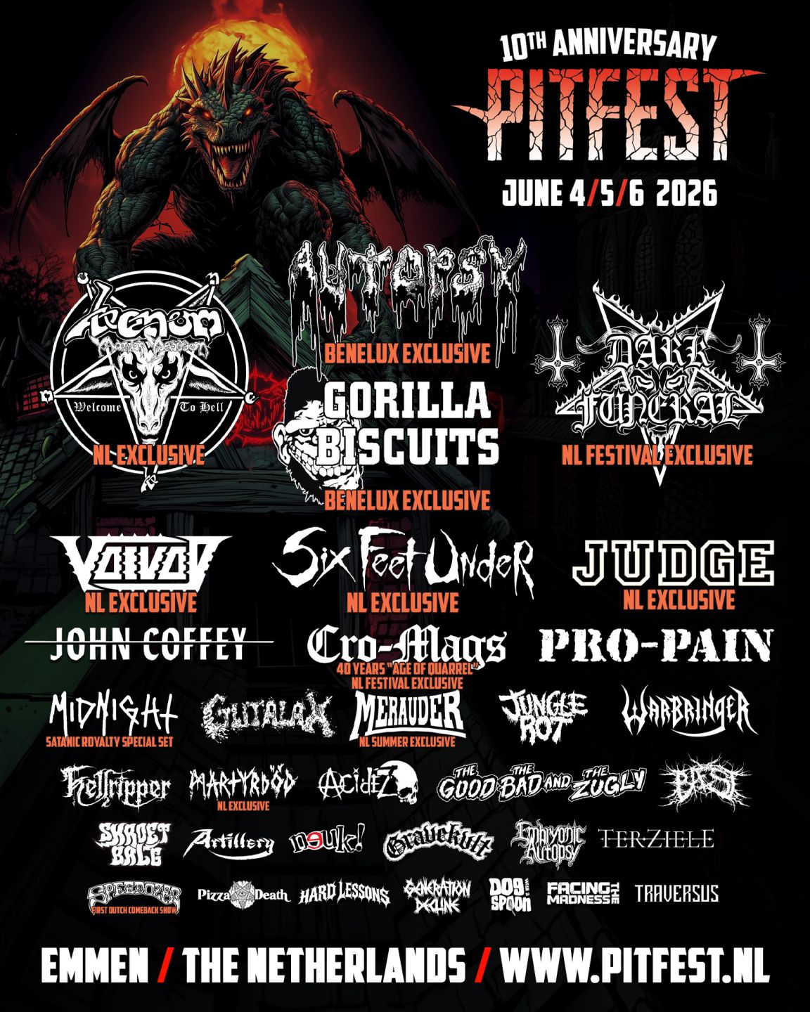 Cro-Mags en een versie van Venom completeren Pitfest 2026
