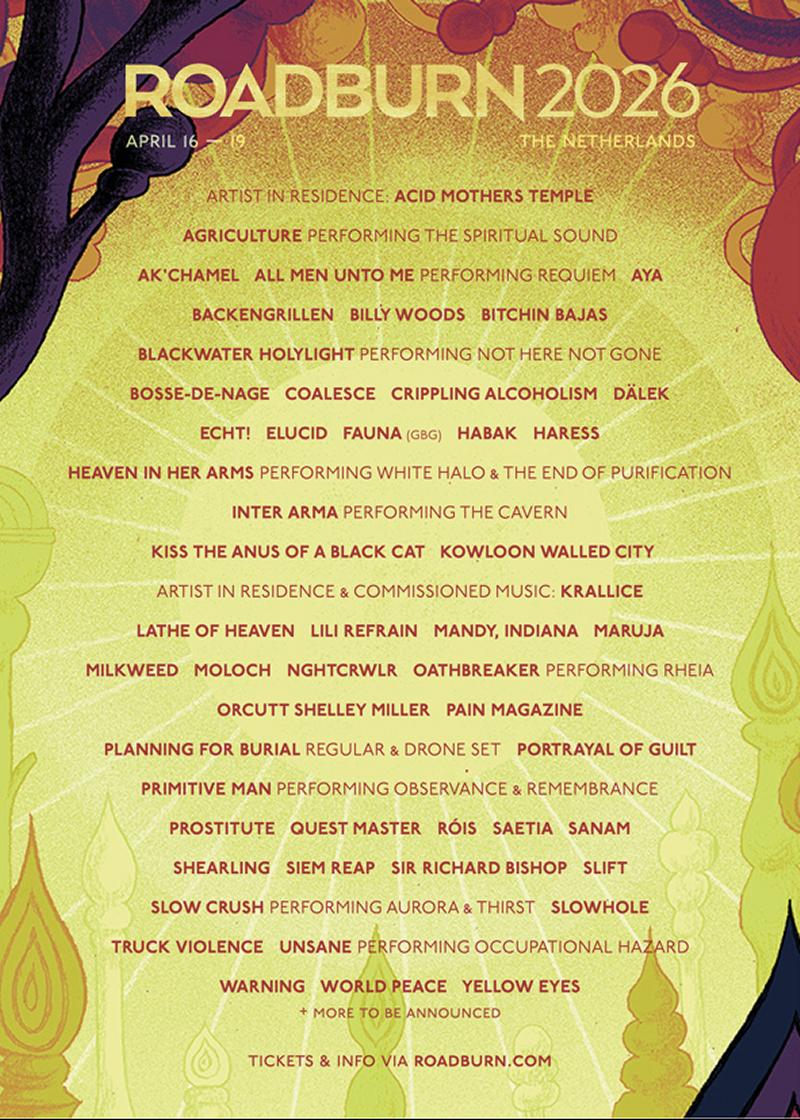 Roadburn voegt Acid Mothers Temple, Yellow Eyes, Elucid en meer toe
