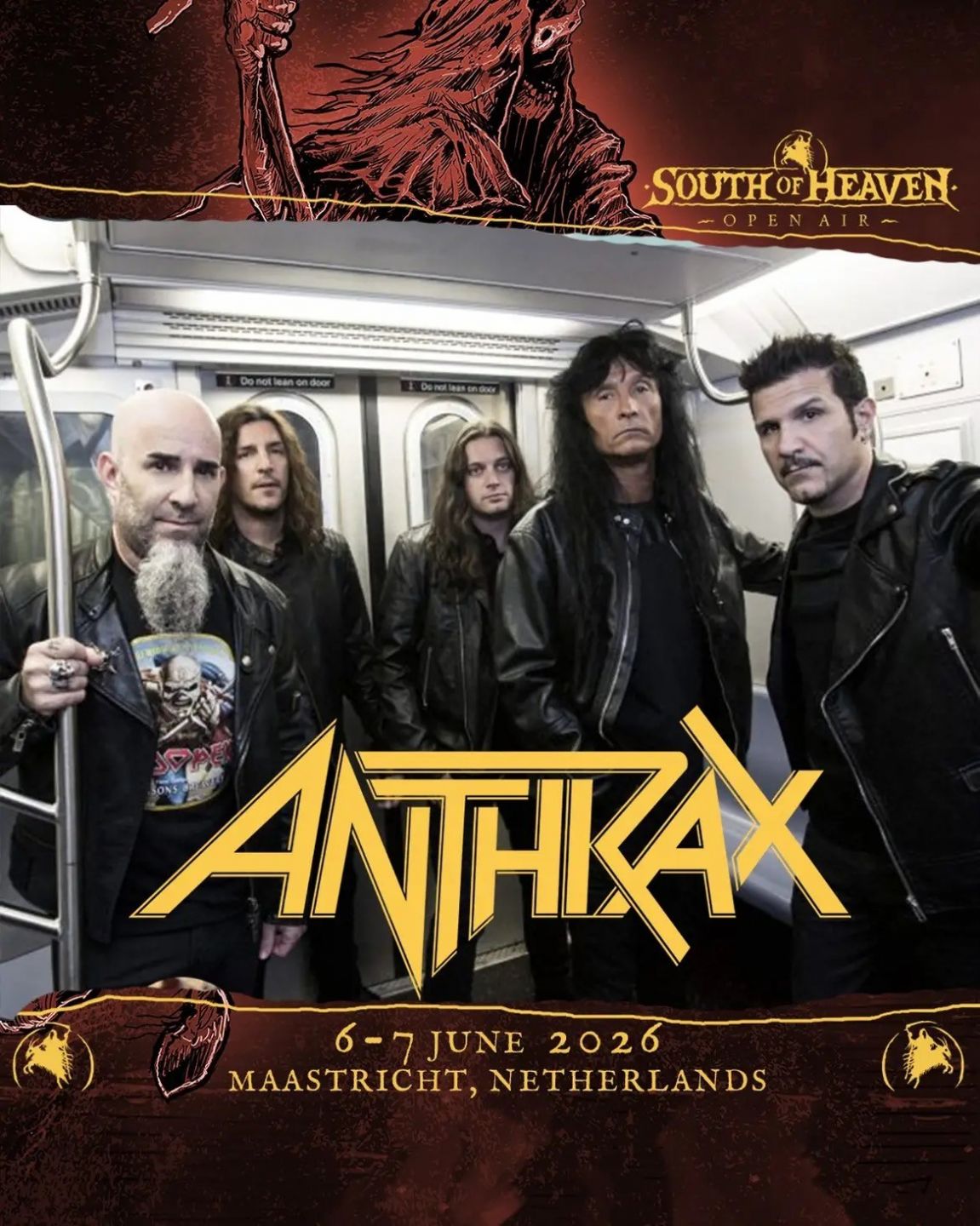 South Of Heaven bevestigt Anthrax en Death To All