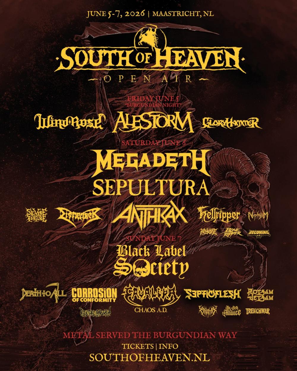 Line-up South Of Heaven compleet