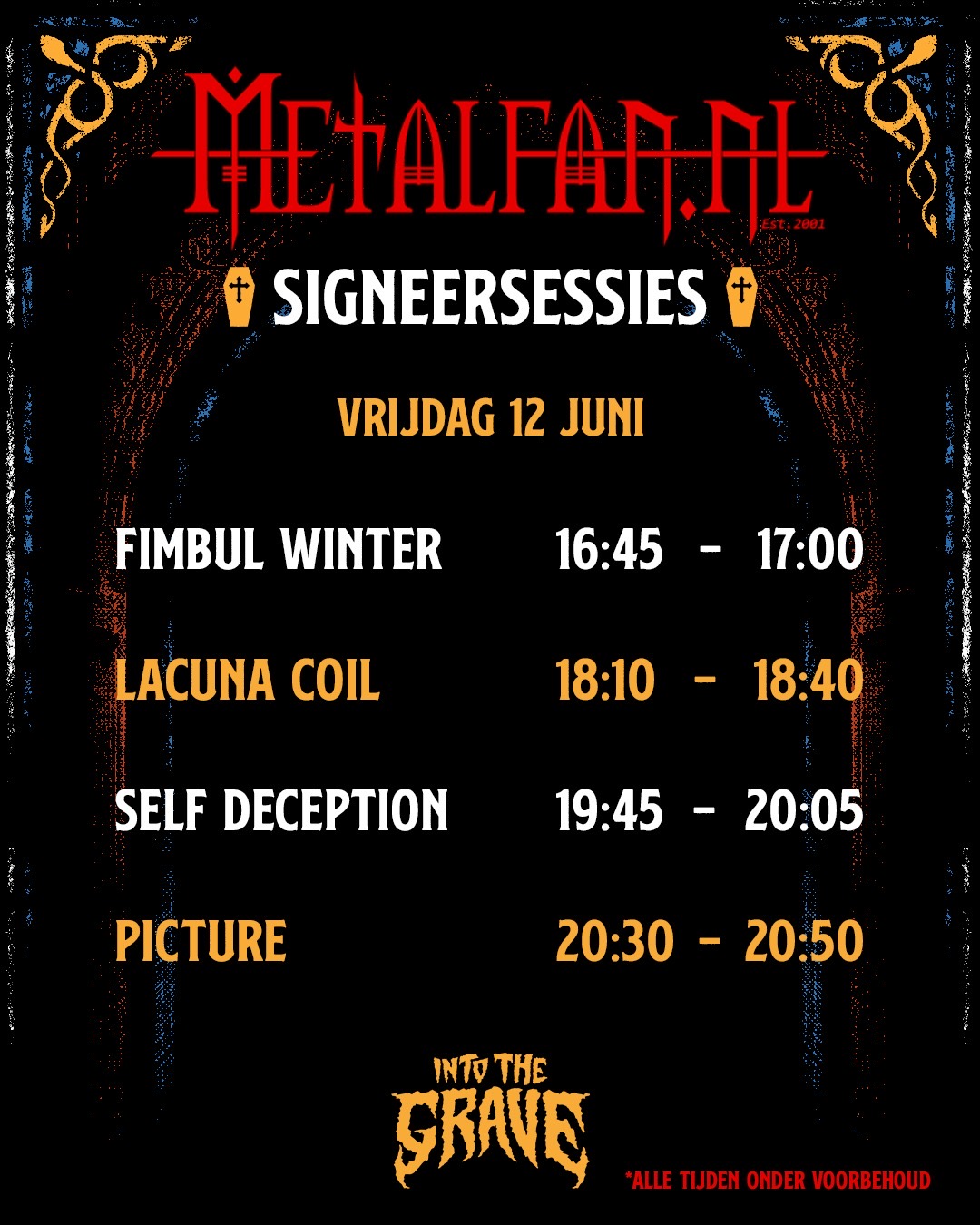 Signeersessies op Into The Grave