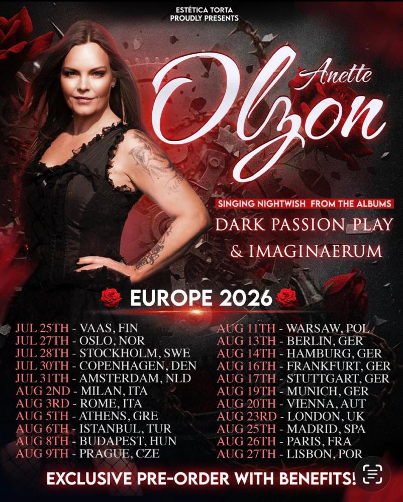 Anette Olzon brengt Nightwish-albums naar Europese podia