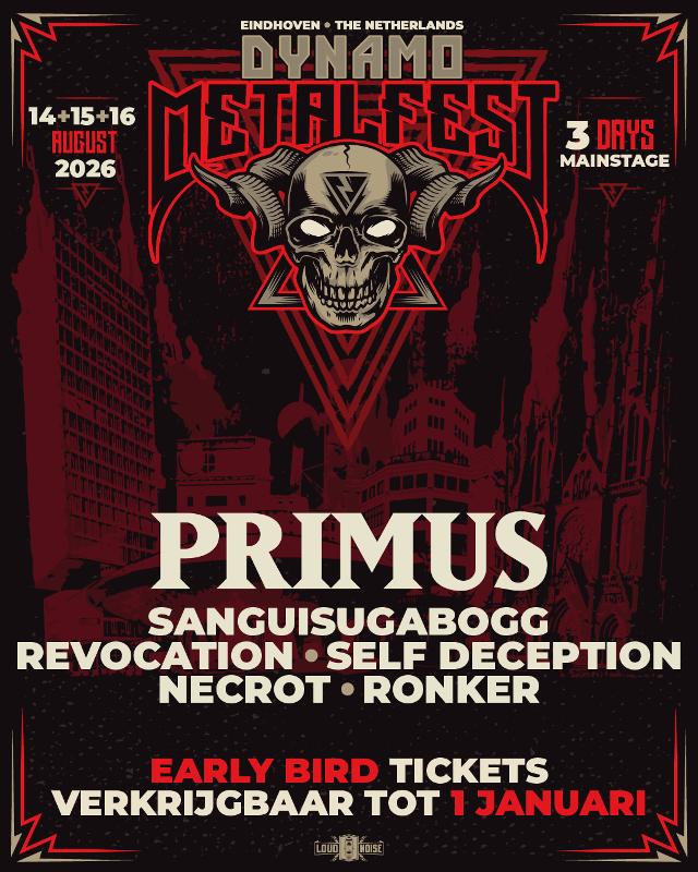Primus, Sanguisugabogg en meer bevestigd voor Dynamo Metalfest