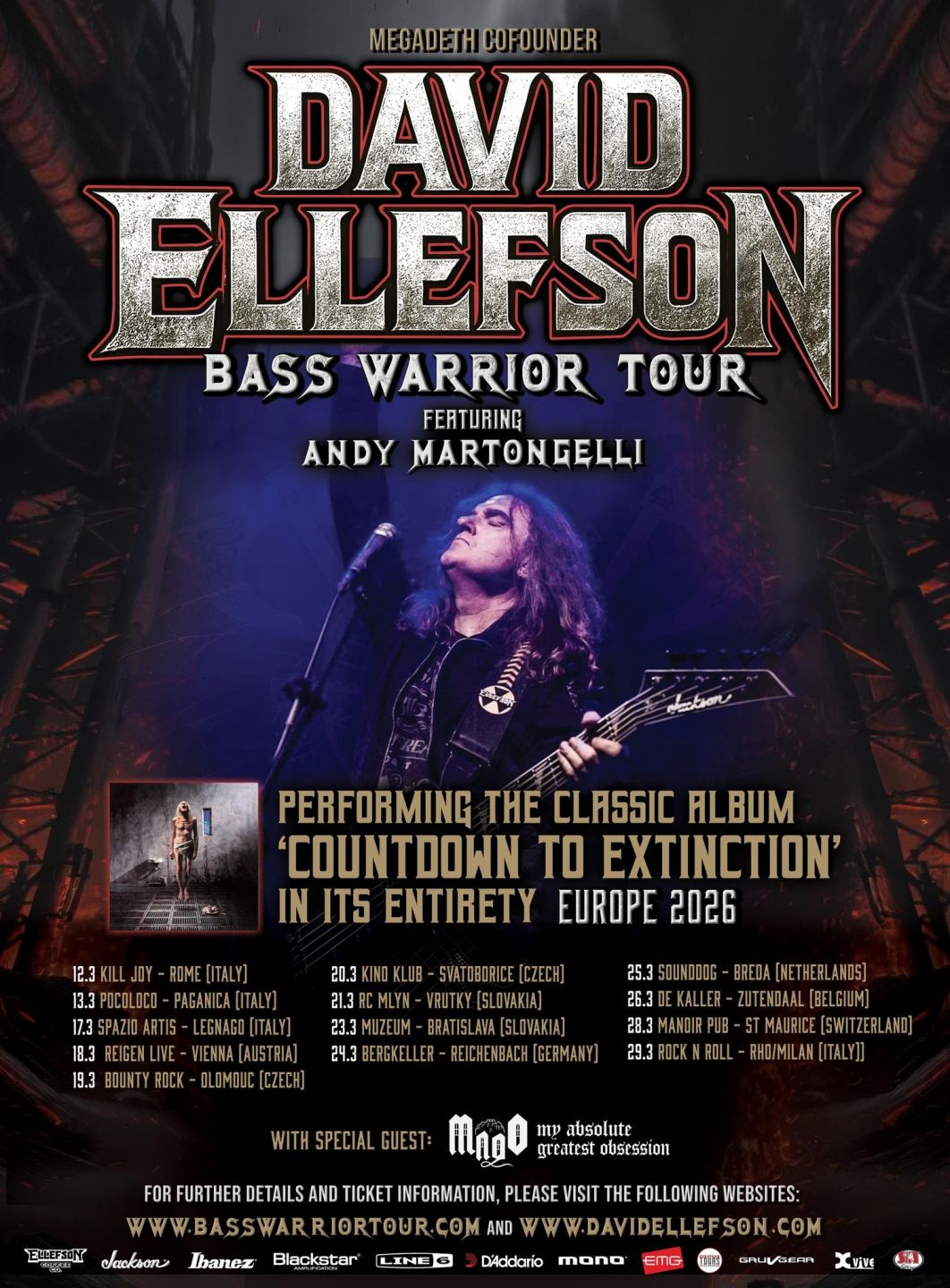 Ellefson gaat Countdown To Extinction integraal spelen