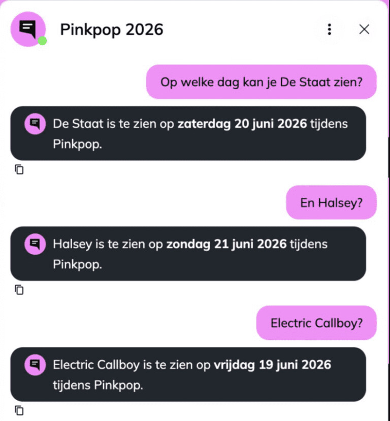 Staat Electric Callboy op Pinkpop 2026?