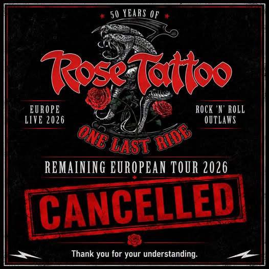 Rose Tattoo-frontman in ziekenhuis opgenomen
