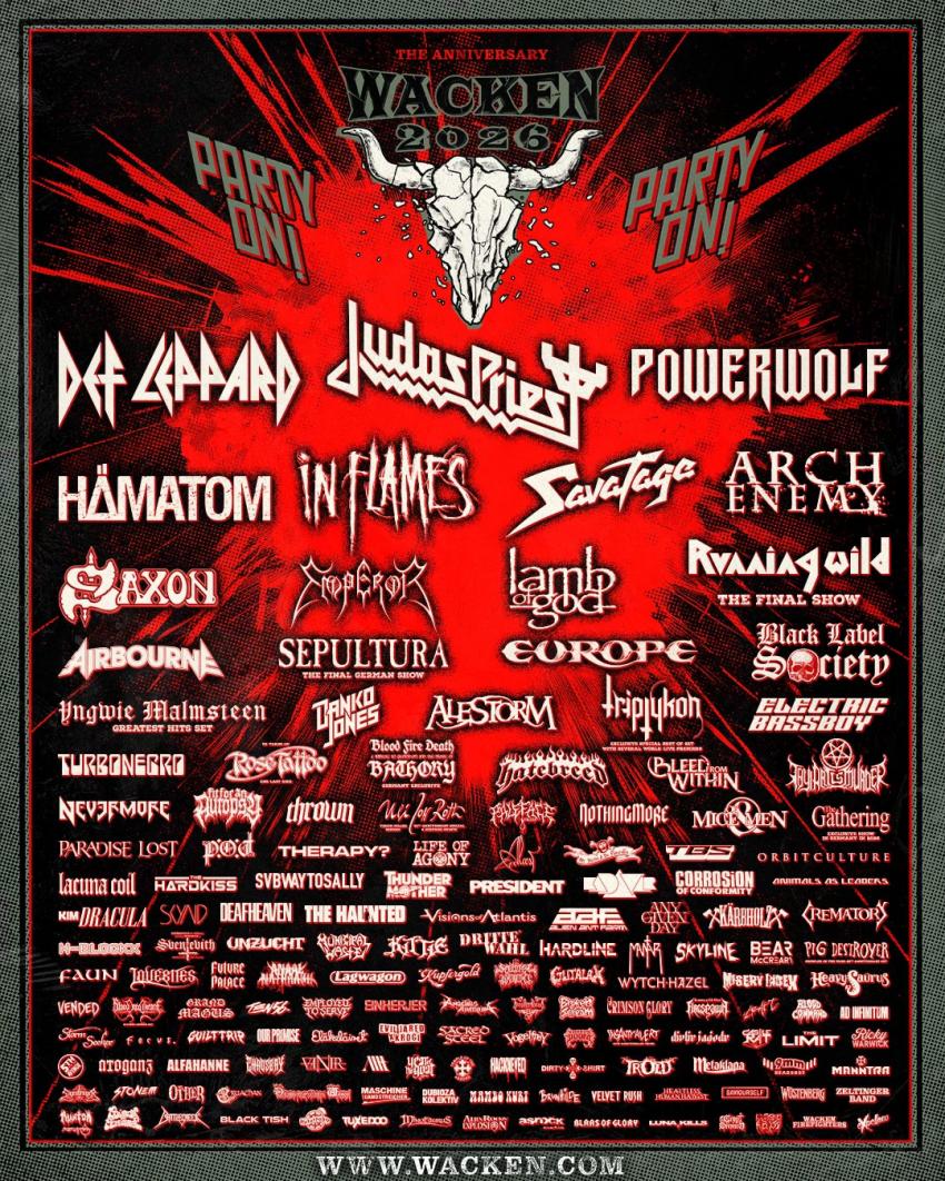49 nieuwe bands bevestigd voor Wacken Open Air